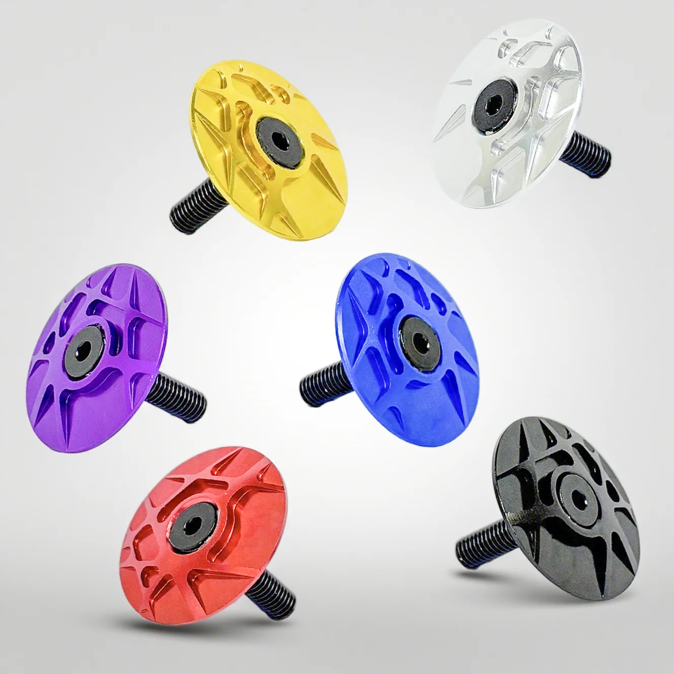 Bike Headset Cap Aluminum 7075 Head-cap Headset Acessories Extra Light CNC Machined Top and Titanium Bolt Stem Cap Bicycle Part