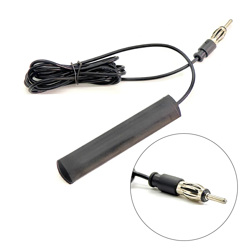 Black 1.65m Car Radio FM Antenna 85 - 112MHz for Receiving AM/FM Radio Signal Marine Car Vehicle RV Signal Enhance Device Tool