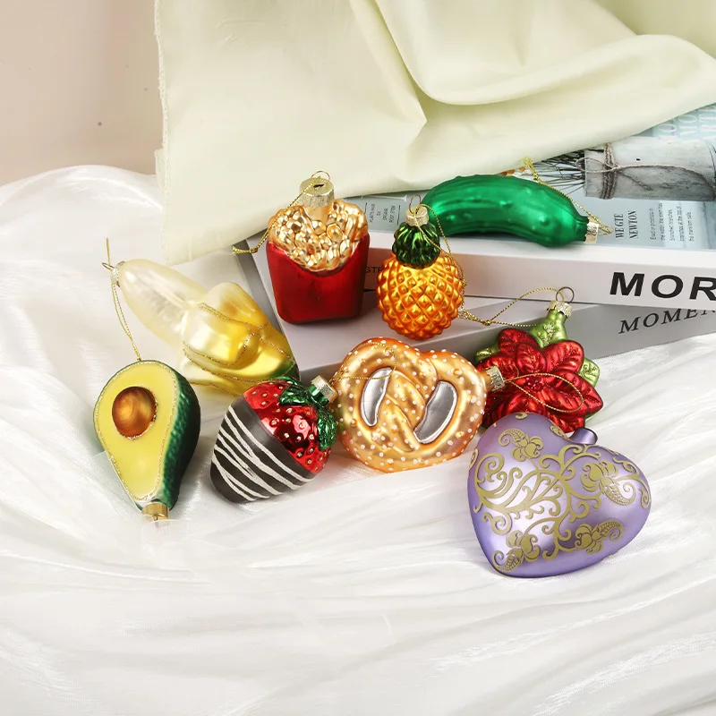 Christmas Hanging Donut Ice Cream Model Christmas Decoration Pendant Lovely Dessert Cake Prop Xmas Tree Ornaments New Year Gift - Image 2