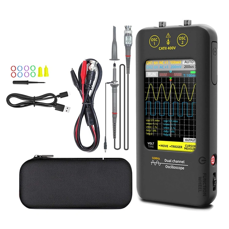 BSIDE Touch Screen Digital Oscilloscope & Signal Generator Dual Channel 50Mhz Automatic Oscilloscope Graphic Tester Tools