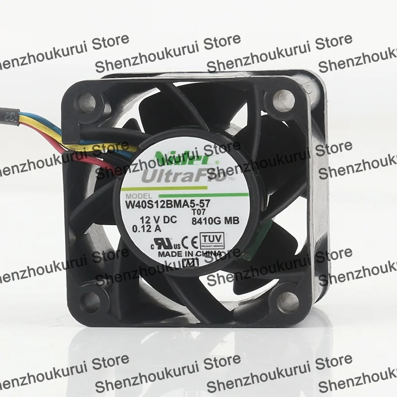 New Nidec four-wire W40S12BMA5-57 5V 24V 48V DC12V 0.12A AC EC 4028 40X40X28MM 4CM PWM temperature-controlled silent cooling fan
