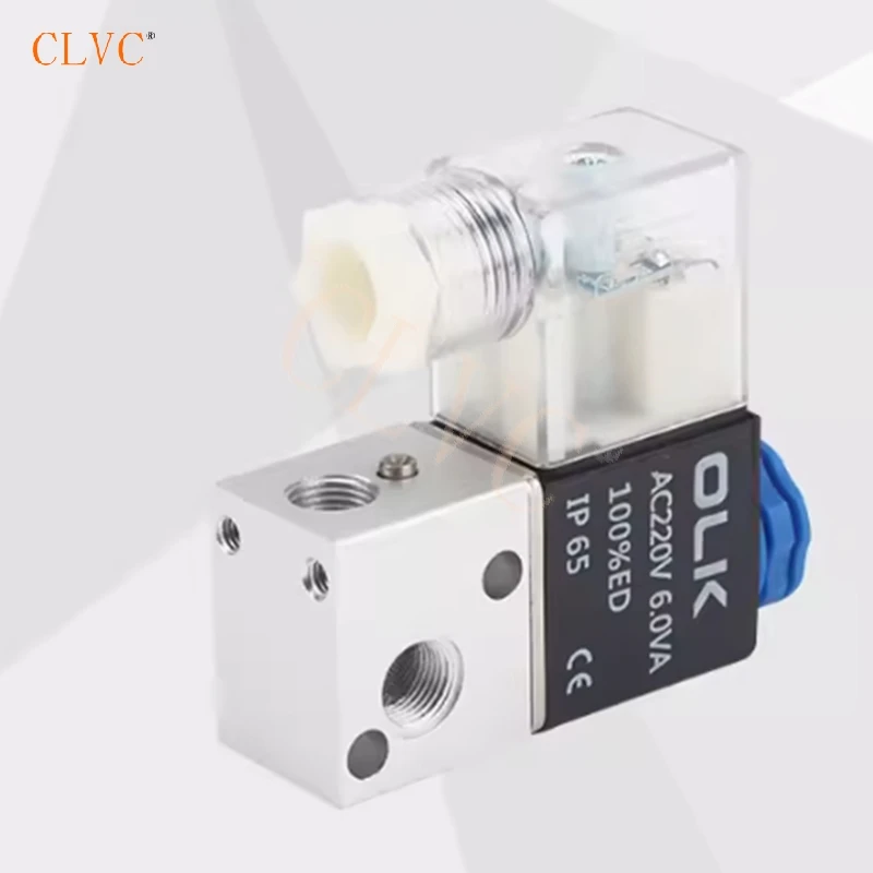 

3V1-06 3V1-M5 3V1-08 220V 110V 24V 12V Normally Closed Direct Acting 3way Pneumatic Solenoid 3/2 Valve 1/8 Three way Valve