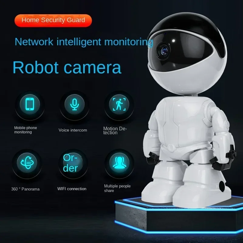 Mini Caméra Robot Intelligente PTZ avec Vision Nocturne, WIFI, 2MP, Panorama, CCTV, Document de Protection de Sécurité, AI, Suivi Humain