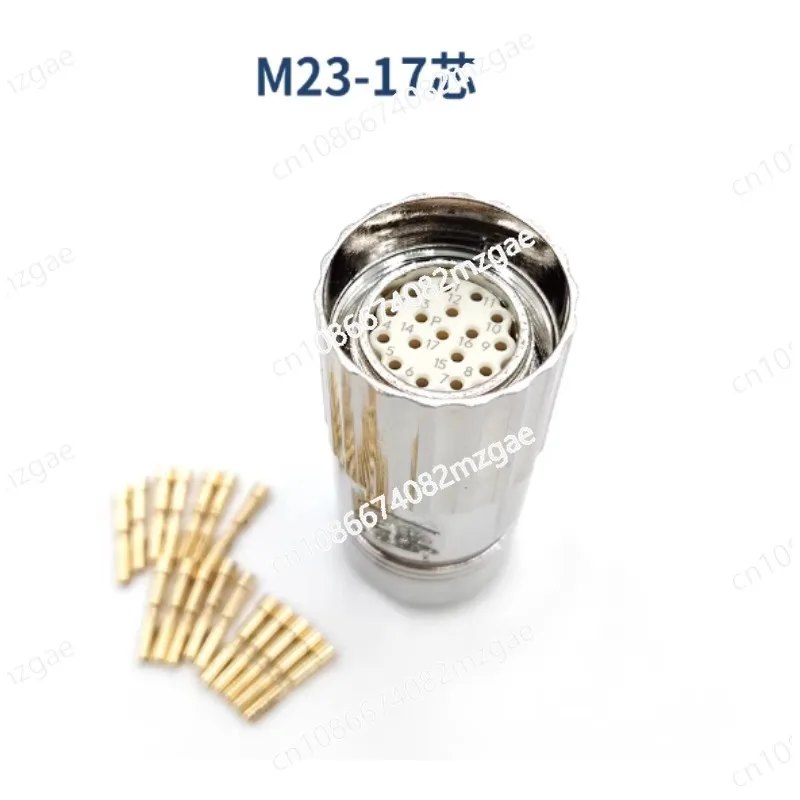 Standard M23 M623 straight female/male 17-pin encoder plug 12-core 17-core cable connector