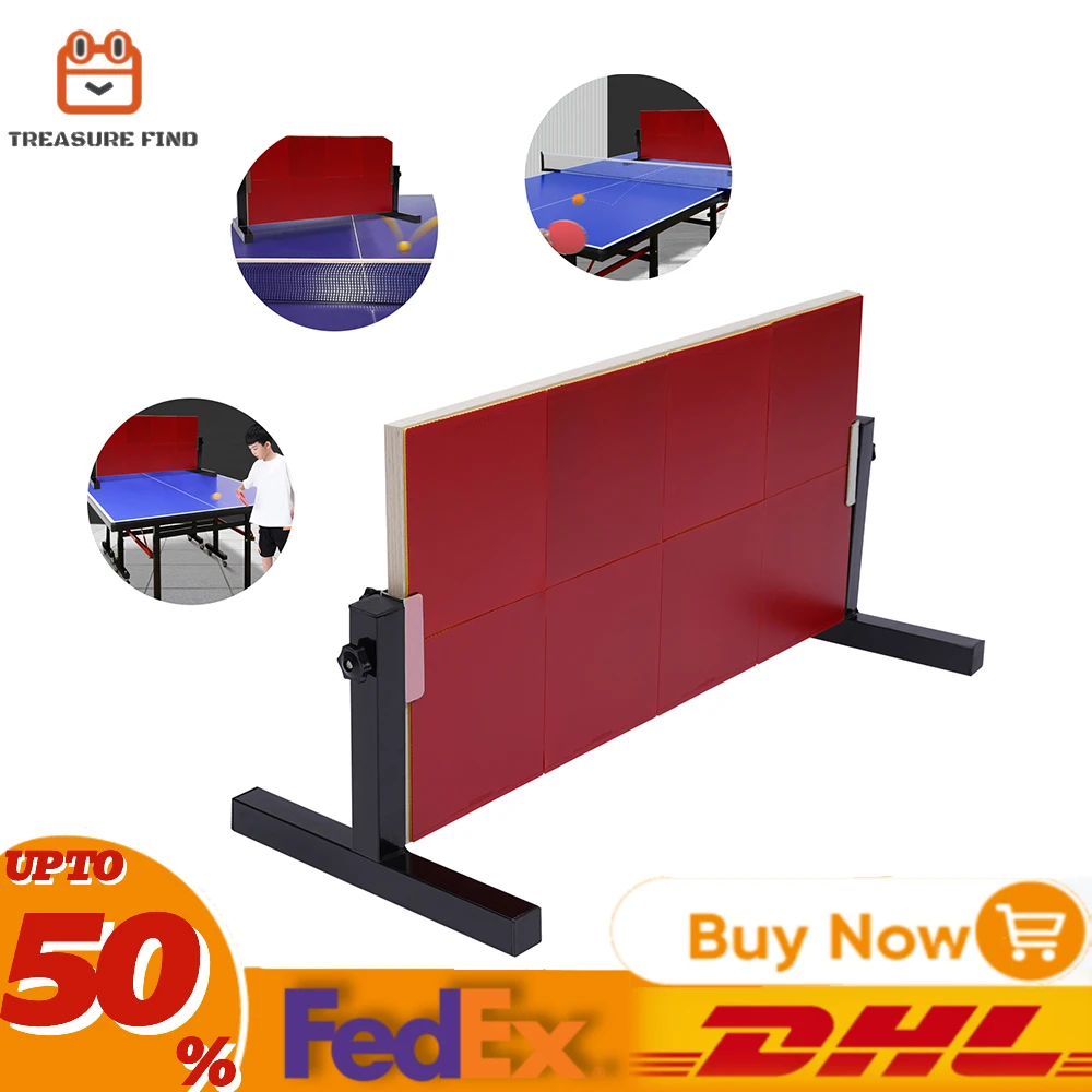 Portable Table Tennis Return Board 360° Adjustable Improved 2nd Generation Pingpong Return Board Self Training Rubber Equipment