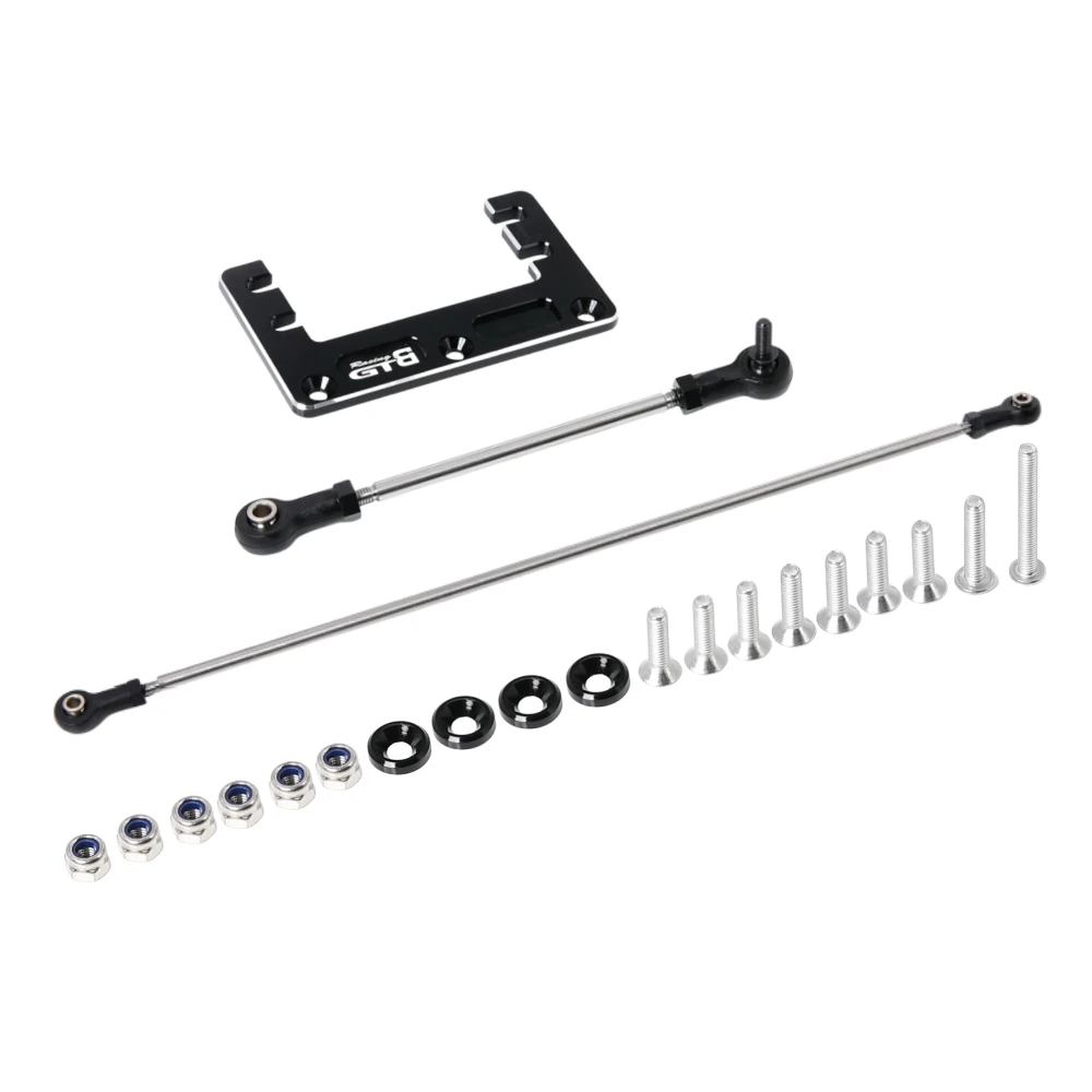 GTB CNC-Aluminium-Lenkservohalterung mit SS-Stangen für 1/8 RC Car Kyosho FOXX Mad Force Teil – Detail 1