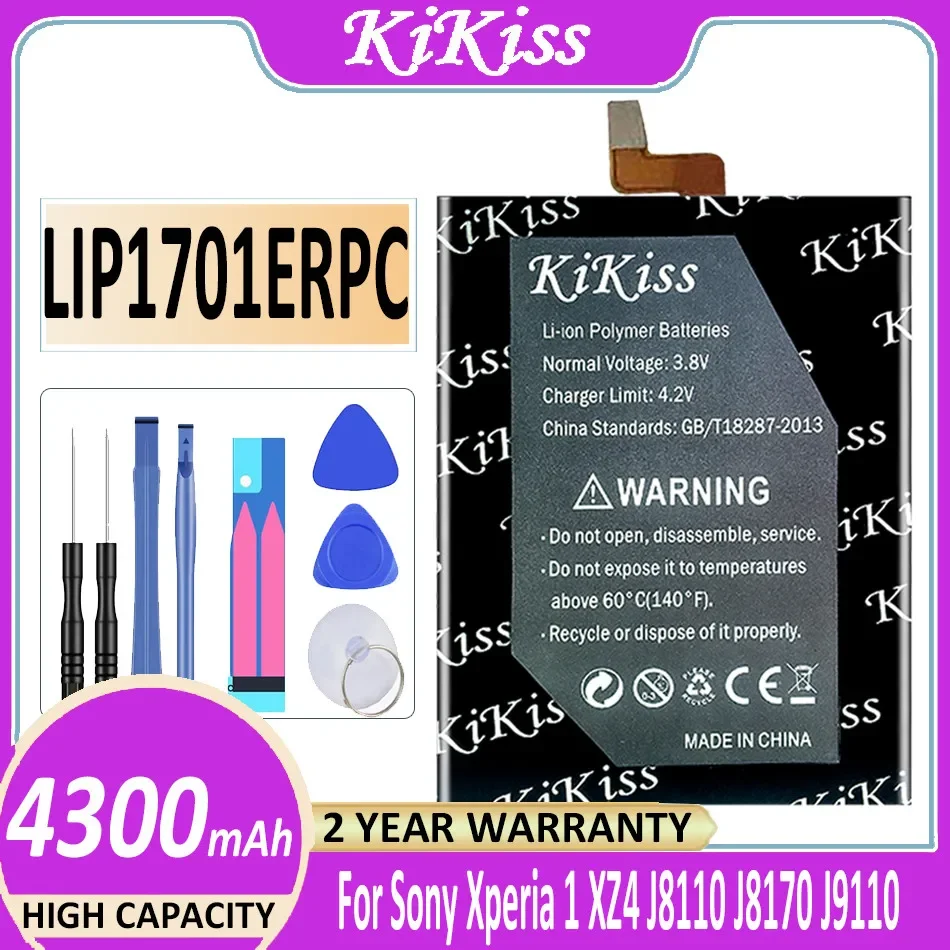 

KiKiss New High Quality LIP1701ERPC 4300mAh Battery For Sony Xperia 1 Xperia1 XZ4 J8110 J8170 J9110 J9150 SOV40 Powerful Batterj