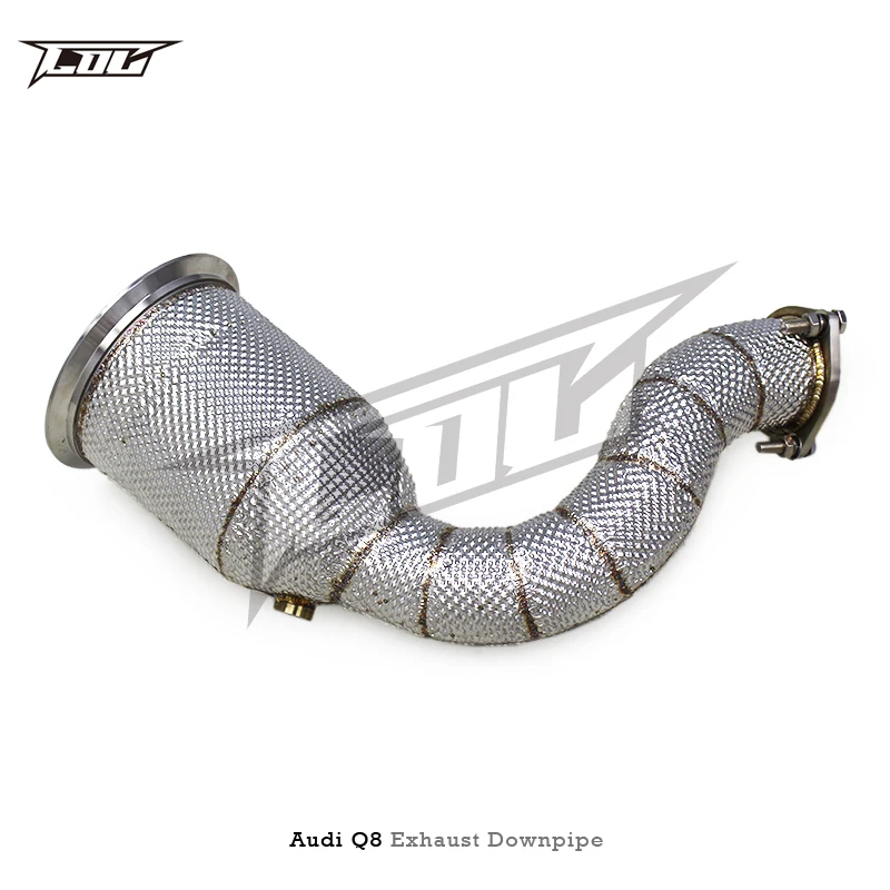 Custom Direct Replacement Header for  Q8 2.0T 2019-2024 Racing Front Pipes High Flow Catted Downpipe with Heat Shield