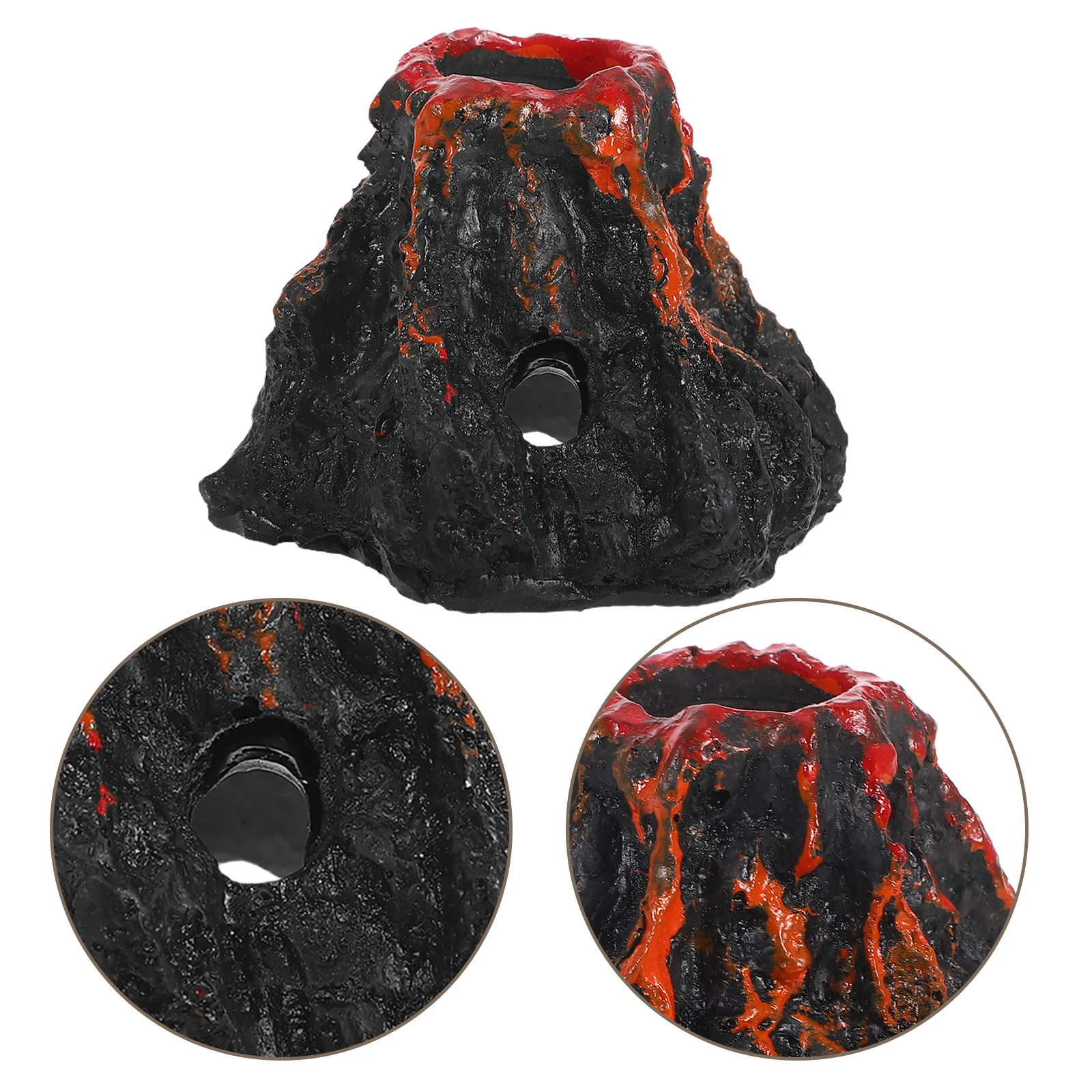 

2pcs Micro Landscape Volcano Ornament Resin Bonsai Statue Realistic Eruption Simulation Creative Decor Mini Garden Decoration