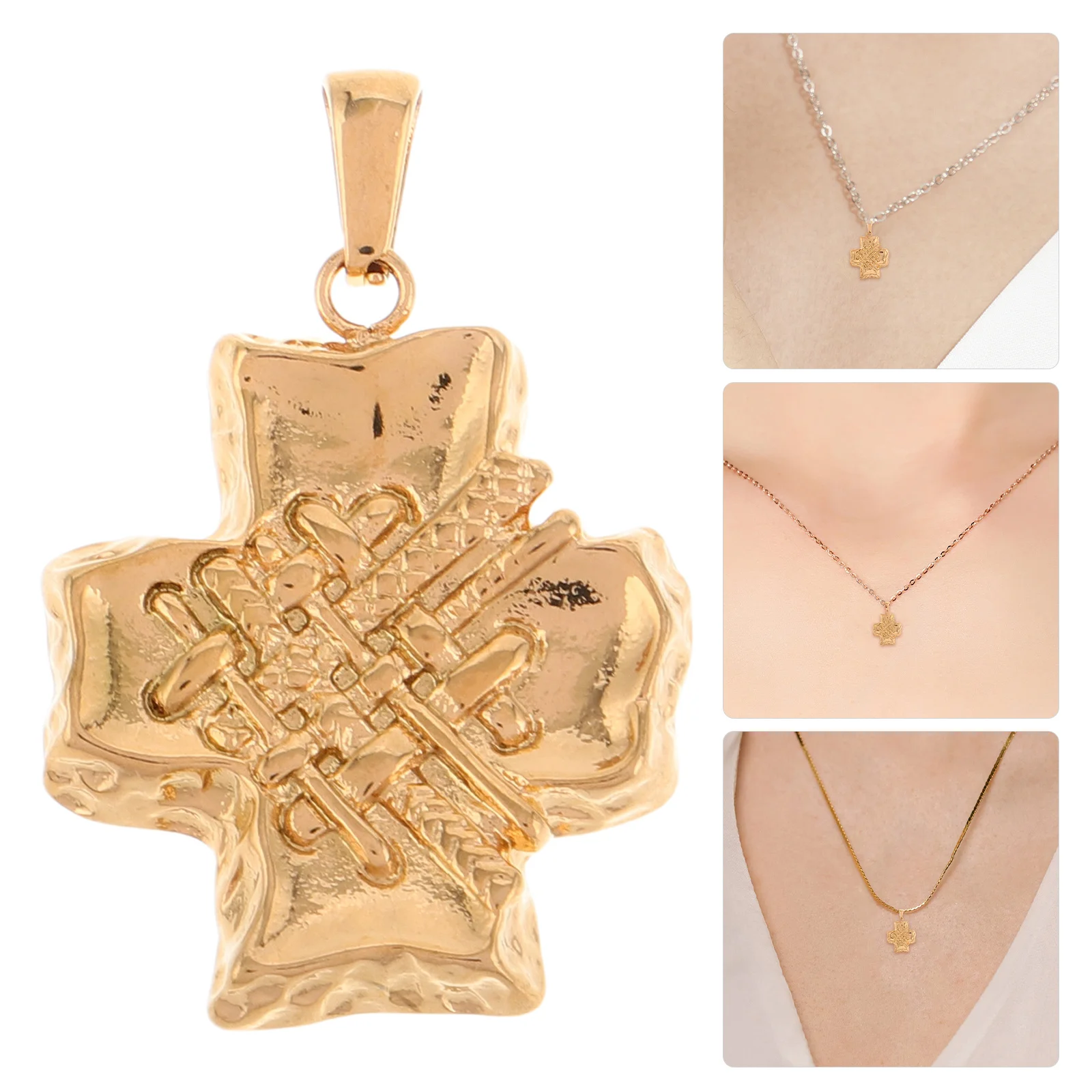 

DIY Cross Pendant Charms Stainless Steel Unisex Trendy Charm for Bracelet Necklace Chain Jewelry Making Personalized Gift Idea