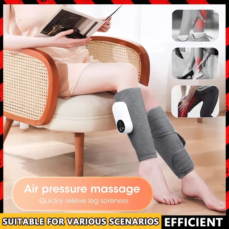

Eletric Calf Massager 360° Air Pressure 3 Gear Heated Kneading Calf Massage Machine Relieve Leg Muscle Promote Blood Circulation