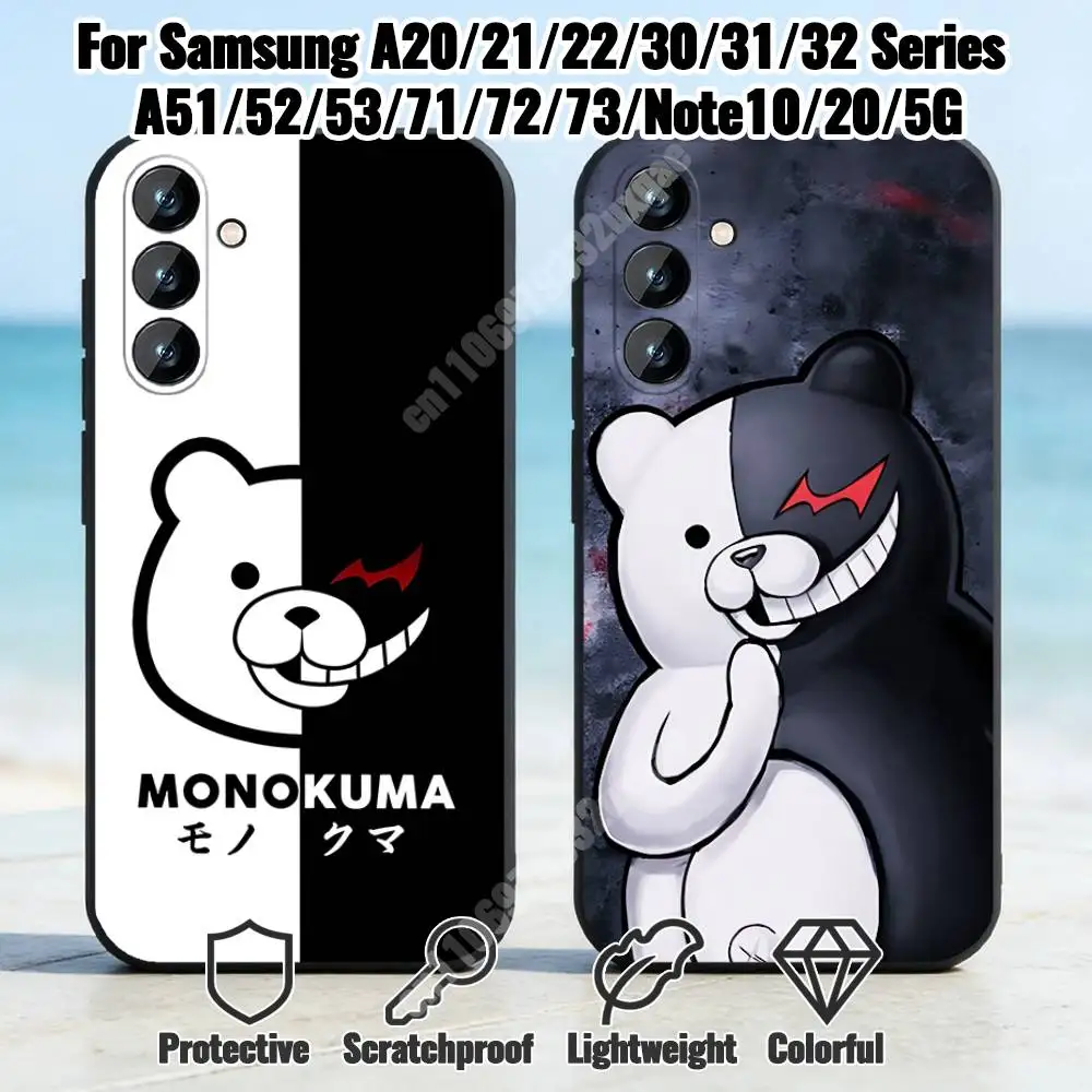 Danganronpa M-Monokuma Phone Case for Samsung Galaxy A12 13 A20 21 22 A30 31 32 A51 52 A71 72 Shockproof Bumper