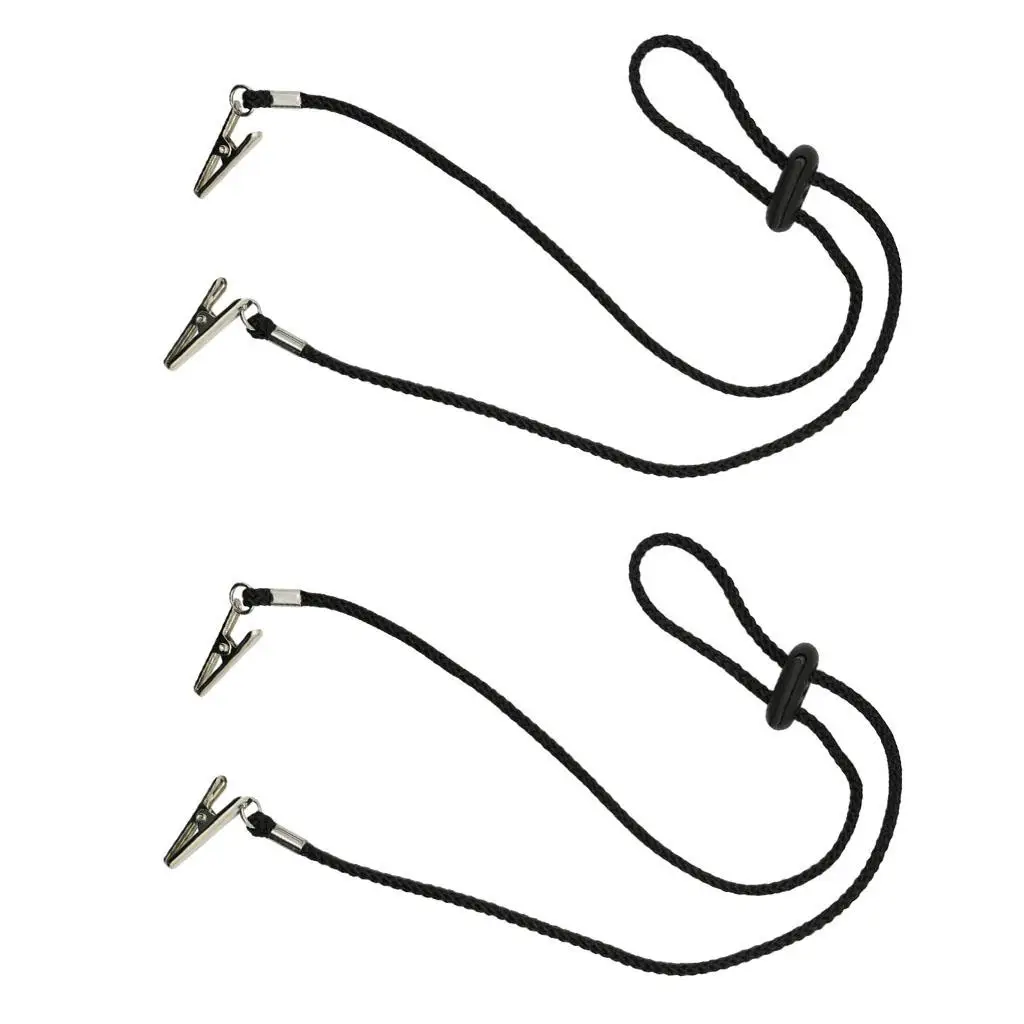 2 flexible Servietten clips klemmen Landyard Dinner Handtuch ketten halter Kordel schnur für Erwachsene Kinder