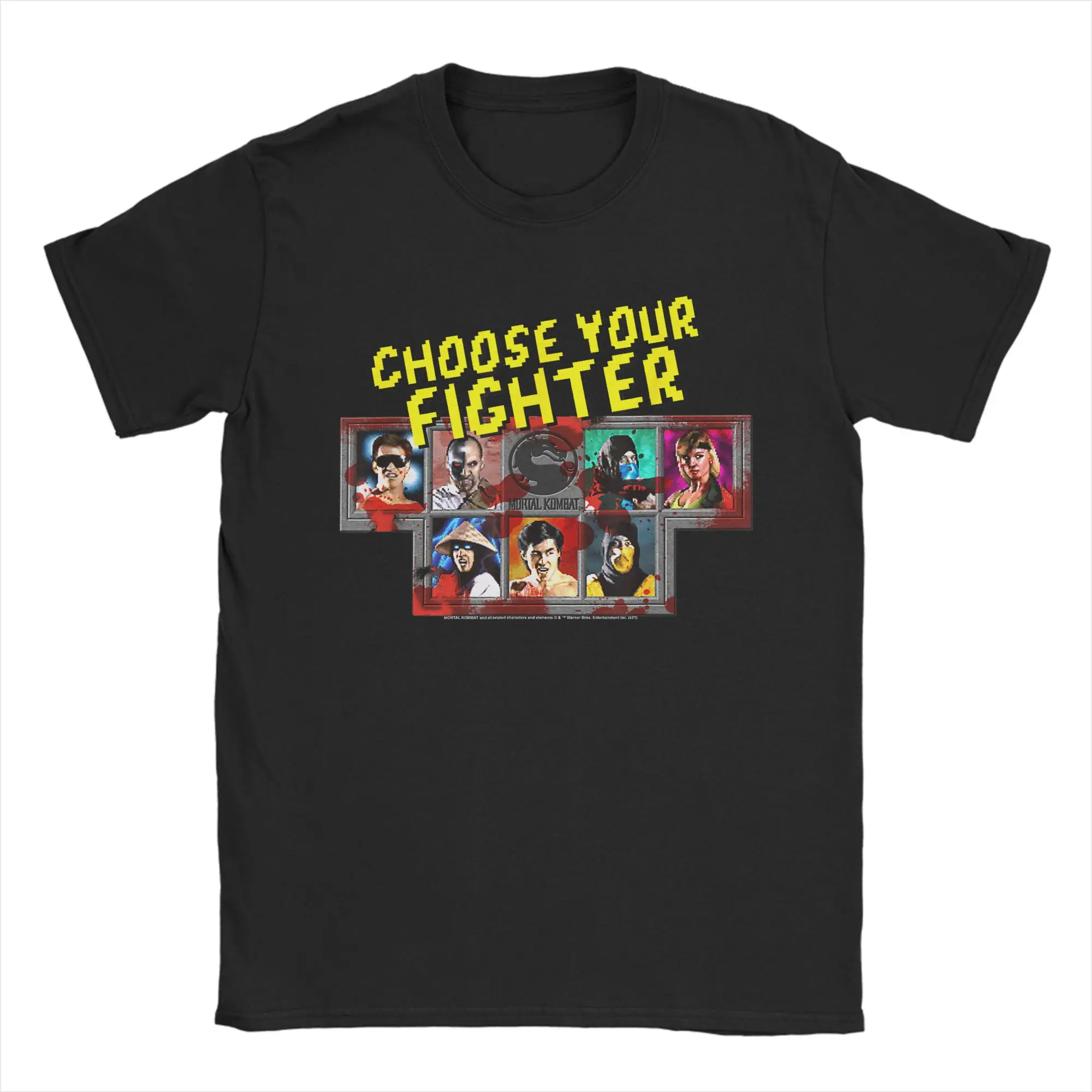 Camisetas clásicas de Mortal Kombat con diseño de Choose Your Fighter para hombre y mujer, camisetas de manga corta con cuello redondo, camisetas recién llegadas