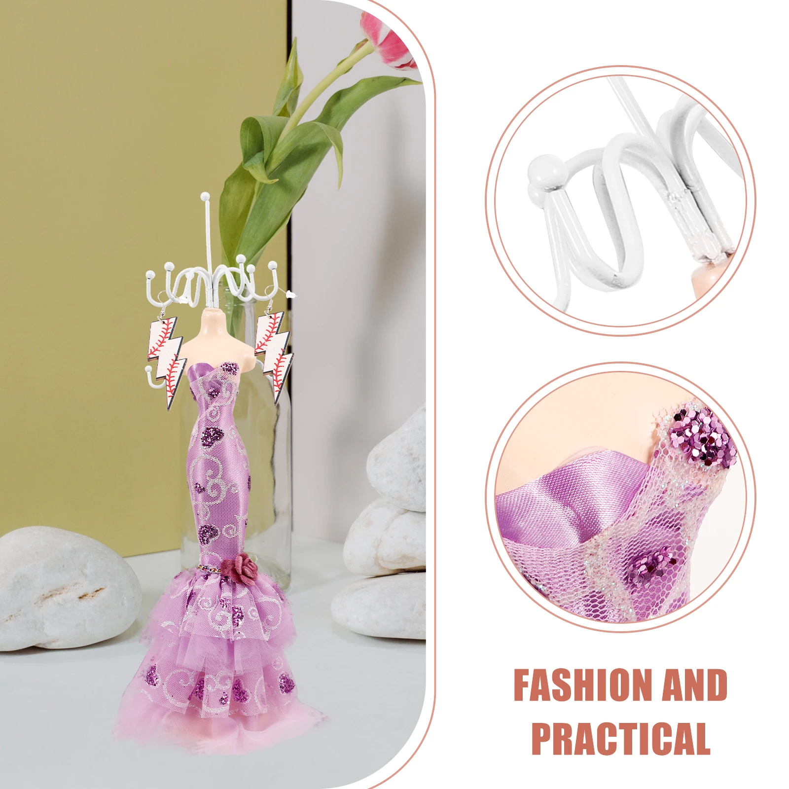 

Шикарная металлическая подставка для ювелирных изделий, серьги, ожерелье, браслет, органайзер для свадьбы, дня рождения, подарок, подставка для ювелирных изделий