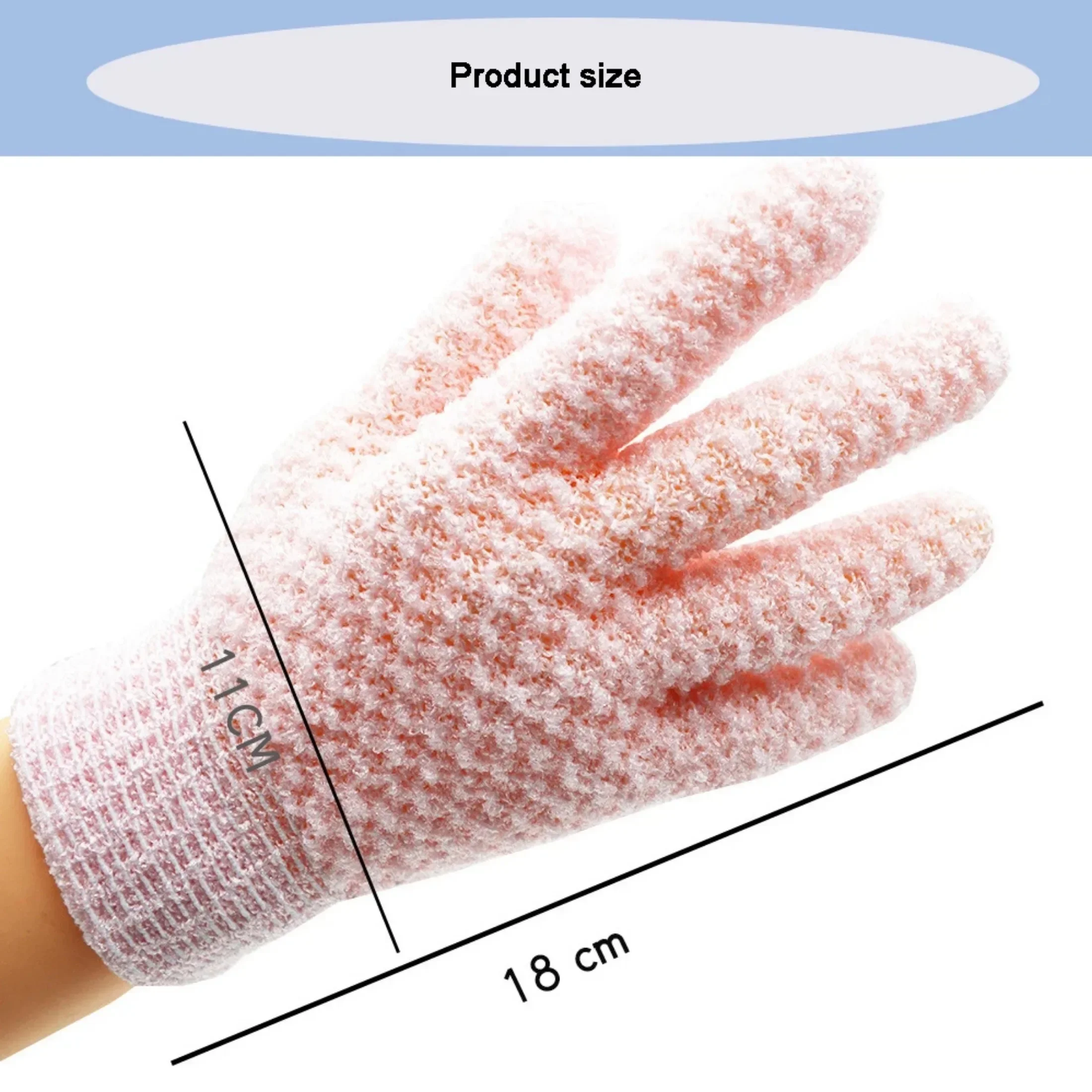 1Pcs New Cleaning Bath Glove Shower Scrub Body Massage SPA Foam Rubbing Mud Peeling Exfoliating Five-Finger Bathroom Accessories