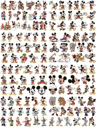 5.5cm size Mickey Mouse Clothing patches thermo-stickers for children DIY Sewing Ironing applications