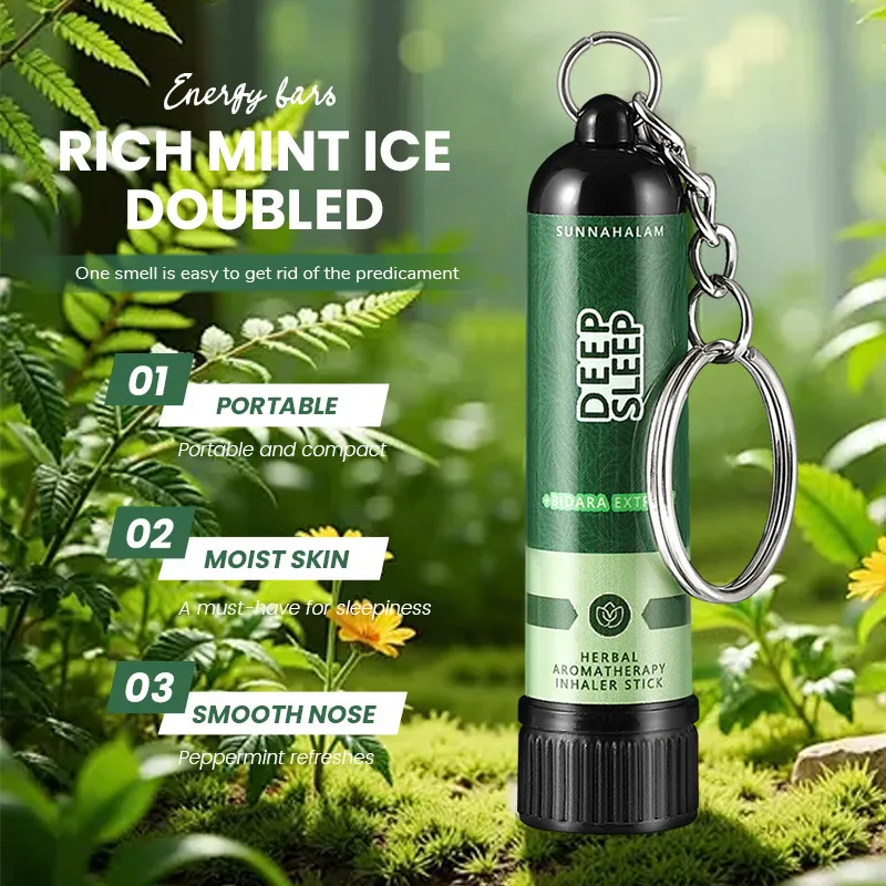 

Nasal Inhaler Energy Stick Peppermint Cooling Oil Instant Refreshment Boosts Alertness Portable Nasal Stick