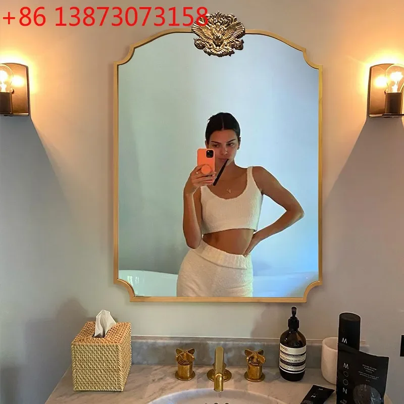 

European square bathroom high-end bathroom defogging washbasin luminous mirror