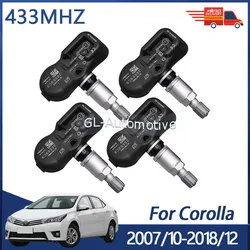 4PCS PMV-C210 For Toyota Corolla 2007-2018 TPMS Sensor Tire Pressure Monitoring Sensor 42607-02030 42607-02031 433MHZ