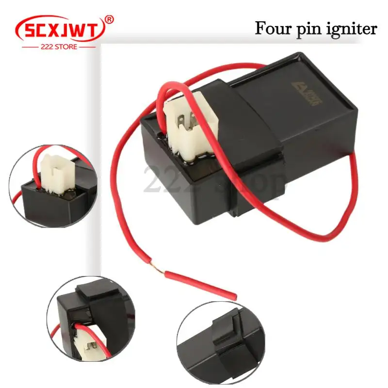 

4-Pin Universal Wired Igniter CDI Module for Motorcycle – Fits ATV Scooter Go Kart 4 Wheeler Dirt Pit Bikes Quad Moped