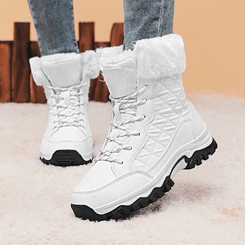 women-ankle-boots-lace-ups-plush-warm-design-daily-winter-walking-shoes-outdoor-fashion-men-shoes