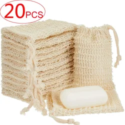 5/10/20 Pack Natural Sisal Soap Bag Exfoliating Soap Saver Pouch Holder Soap Bar Sisal Soaps Bag Shower Bath Sisal SoAPs Bag