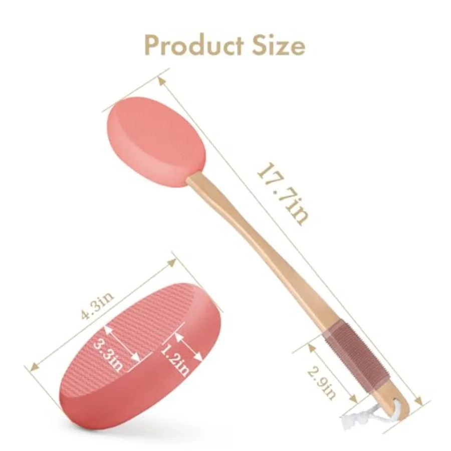 Lotion Applicator for Back, Feet, 4 Replacement Pads with 17