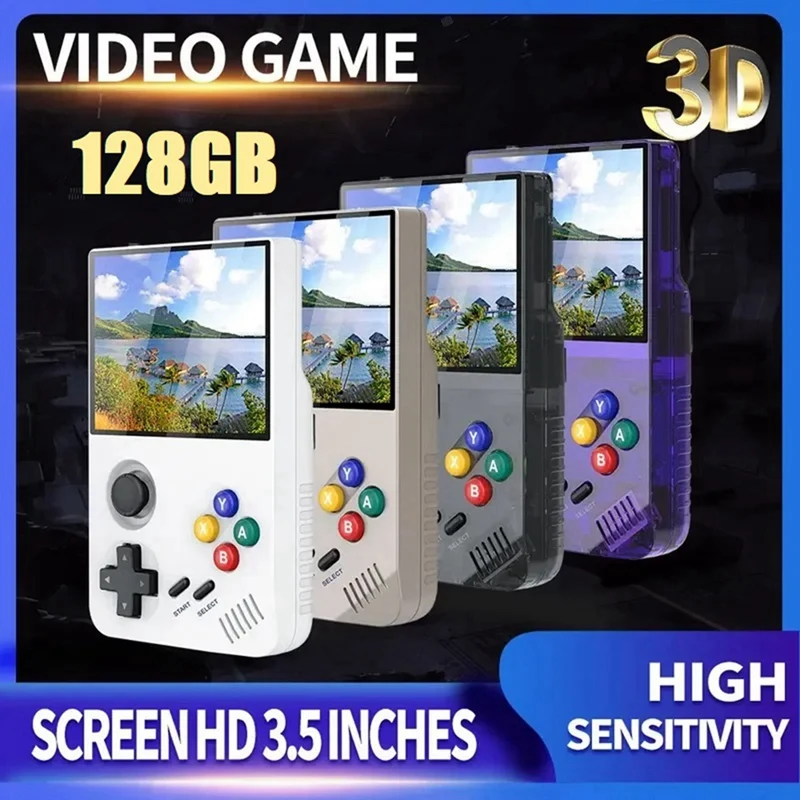 B04B-M19 Retro Video Game Console 128G Handheld Classic Nostalgic Arcade Game Console 3D Joystick Up To 25 Simulators