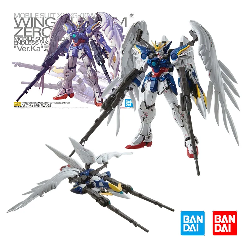 

Bandai MG 1/100 GUNDAM WING GUNDAM ZERO EW Ver.Ka Model Kit Anime Action Fighter Assembly Toy Gift for Children Original Box