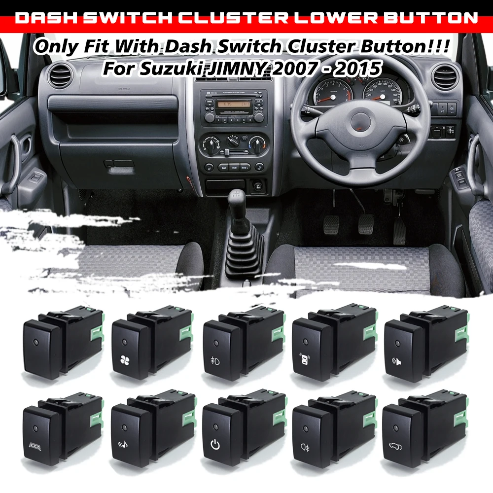 

1pcs For Suzuki Jimny 2007 - 2015 Led Light Front Fog Light Switch Push Button Car Styling with Wire Harness