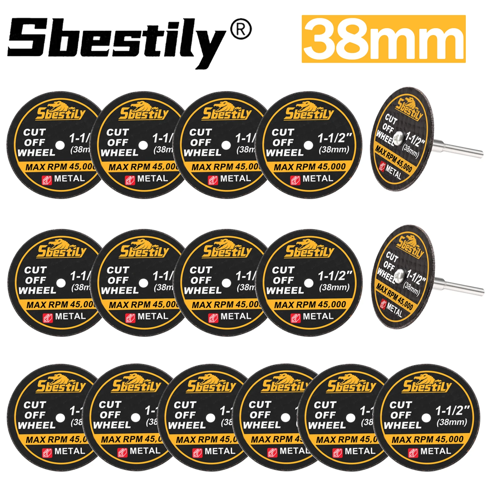 

18/52 шт. 1-1/2 "мини-отрезные диски, армированные стекловолокном, аксессуары для отрезных дисков с оправками, абразивные инструменты для вращающегося инструмента