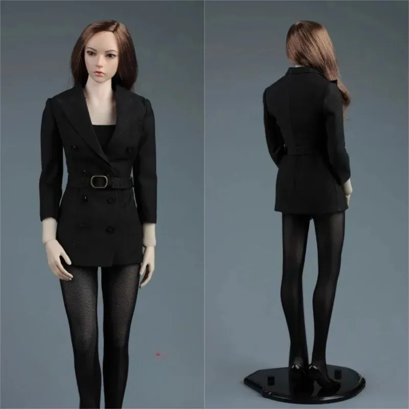 

A015 1/6 Scale Female Soldier Slim Business Suit Coat Pantyhose Chest Wrap Clothes Set Model Fit 12'' Action Figures Body Dolls