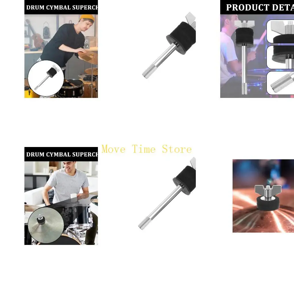 92ME Cymbal Holder Drum Rack Percussion Instrument Accessories Wing Nut Black Color