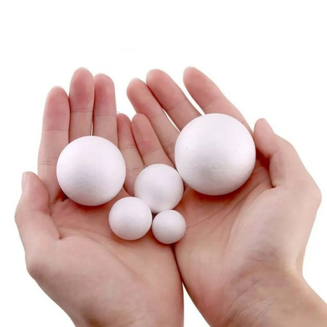 

10-100pcs White Foam Ball 15mm/20mm/25mm/30mm/35mm/40mm Solid Round Ball Manual DIY Material Party Decoration Parts