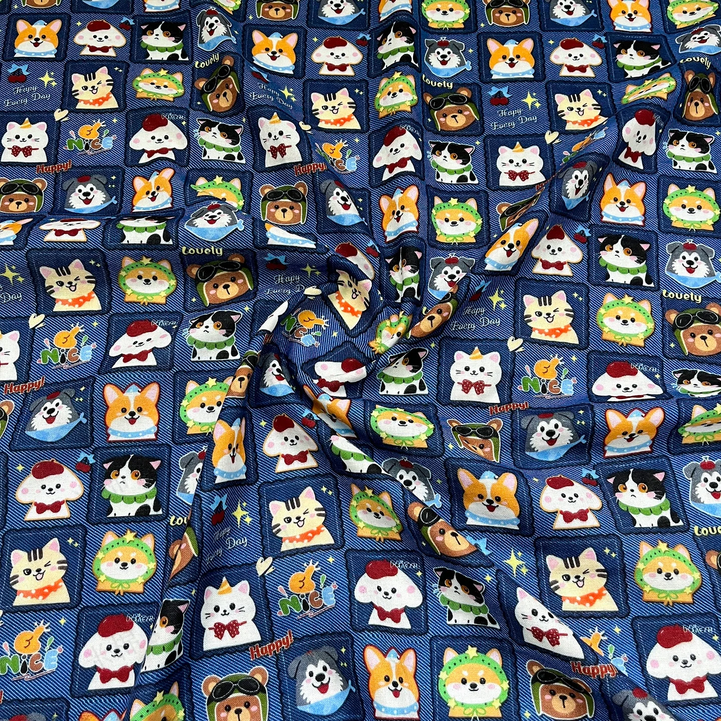 

Adorable Pet Cotton Double Layered Printed Fabric for Babies Salwar Towel Clothing Nightwear DIY Handcraft Home Decoration