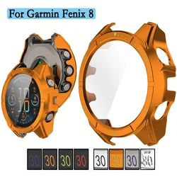 Case For Garmin Fenix 8 AMOLED 43/47/51mm Watch Cover Decoration With Scale For Garmin Fenix 8 Watch Shell Protector