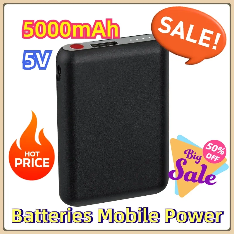 5V 5000mAh Rechargeable For Heating Vest Heating Socks Winter Outdoor Batteries Mobile Power Heated Gloves Battery Power Bank