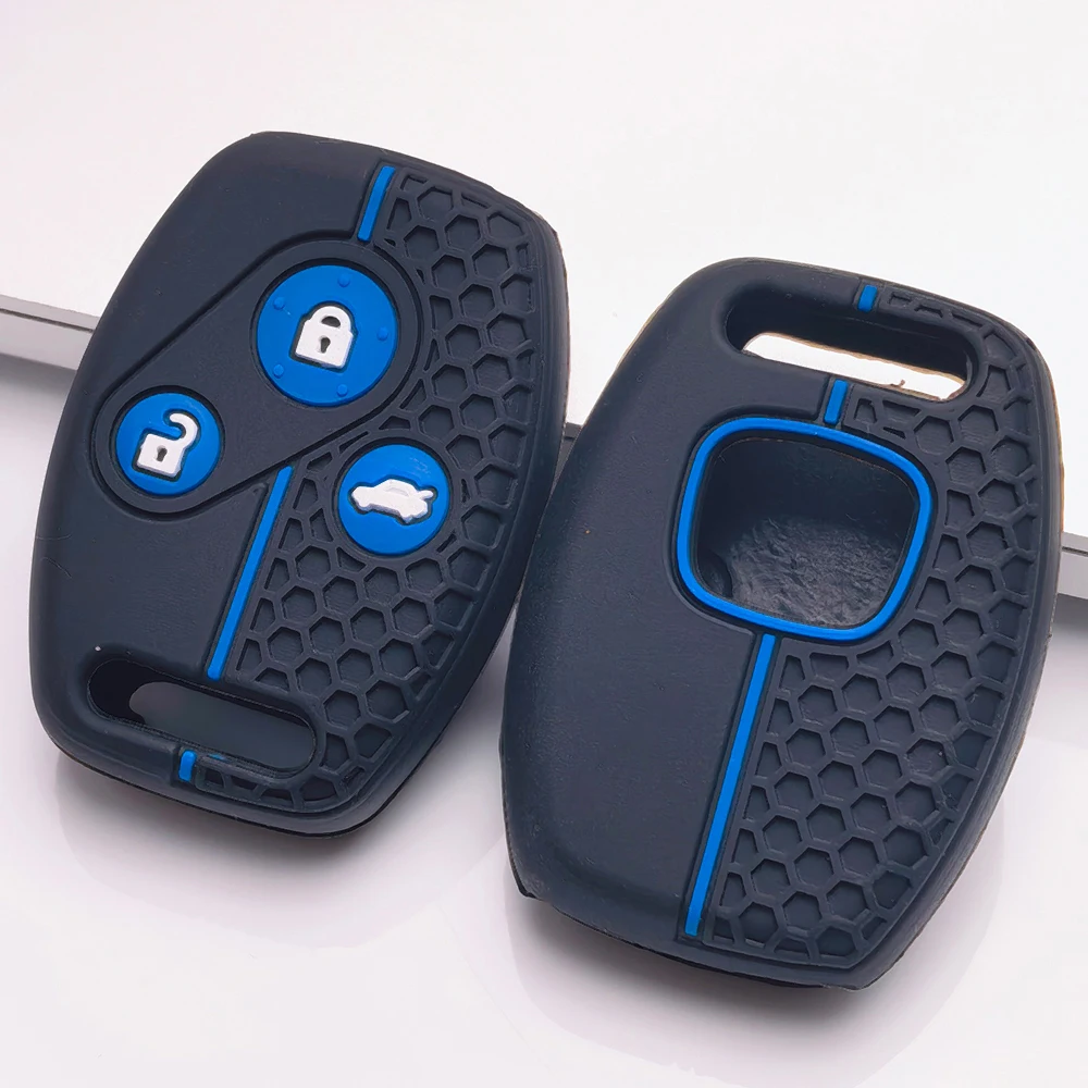 Soft Silicone Key Fob Case For Honda Accord Crosstour Civic CR V CR Z Fit Jazz Insight Odyssey Pilot Ridgeline Long Lasting
