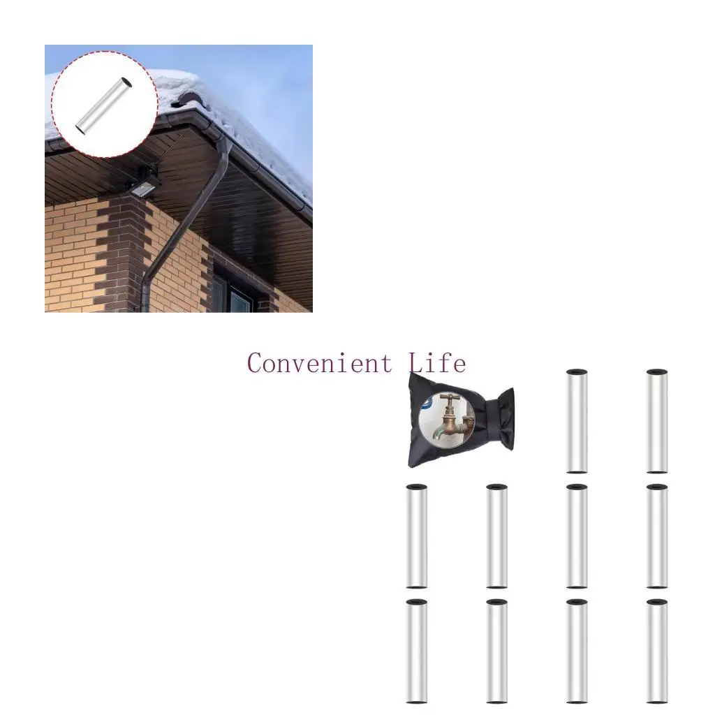

L1EE 10 Rubber Spume Pipe Encloses Warm Insulation Sleeves for Outside Piping Solar Systems Against Oxidation 1.31Ft Each