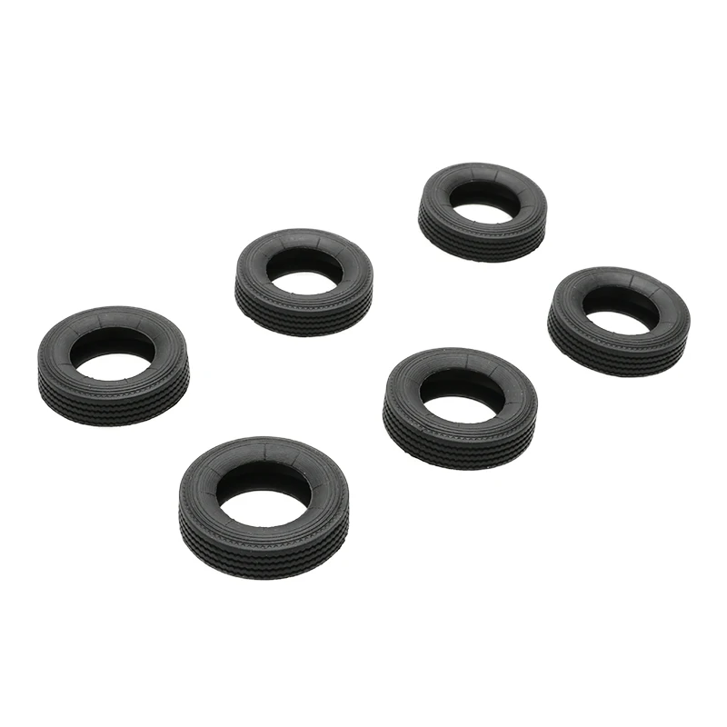 12PCS 1/24 Scale 1cm Thicken Rubber Tire Skin Diameter 4.5cm Tyre DIY for RC 1:24 Toys Heavy Truck Dump Car Wheel Accessories