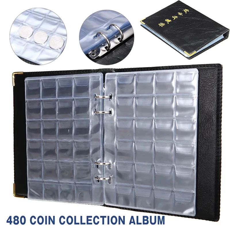 Album de collection d'argent pour 480 pièces, livre commémoratif, mini pocommuniste à penny, porte-monnaie