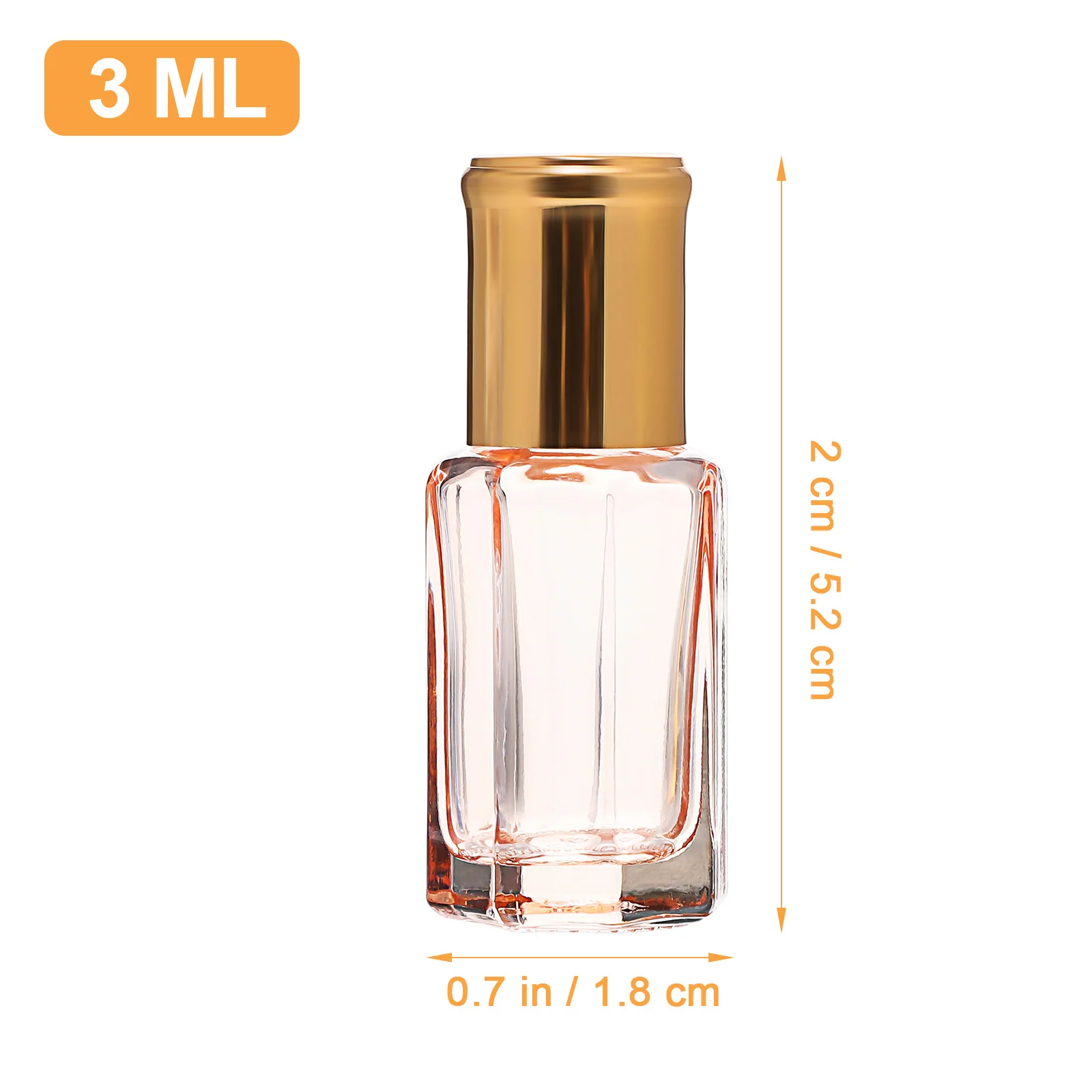 4 قطع من زجاجات العطور ذات الكرة الدوارة الزجاجية الفاخرة، حاويات الزيوت العطرية المتينة بألوان مختلفة، 3 مل لفة على الزجاجات #6