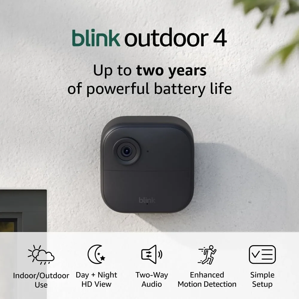 Outdoor 4– Wire-free smart security camera, two-year battery life, two-way audio, HD live view, enhanced motion detection