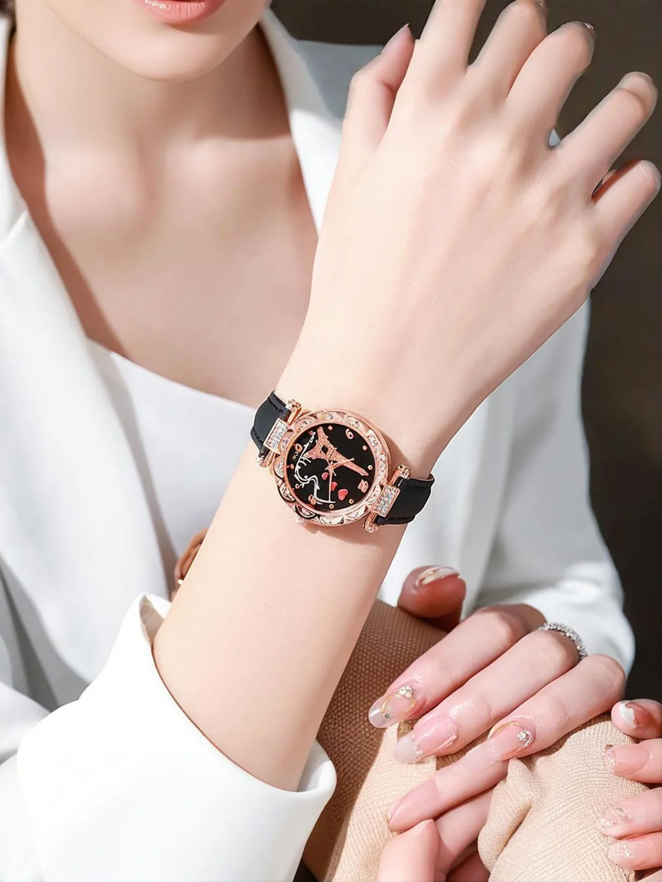 

1pcs Korean version simple casual women's watch gift, fashionable and personalized gift, women's quartz watch