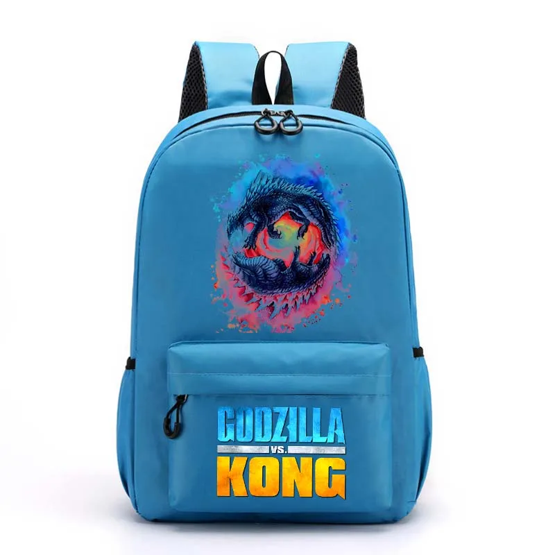 Godzilla Childrens Backpacks Anime Character Print Oxford Cloth Shoulder Bag  Cartoon Student Stationery Storage Pouch Hot Gifts view 3