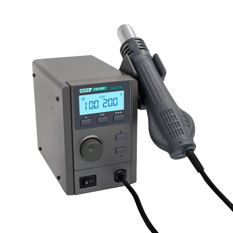 LatestQuick Intelligent 750W desoldering station vacuum LCD display max 30L/min  hot air gun fast heating desolder gun