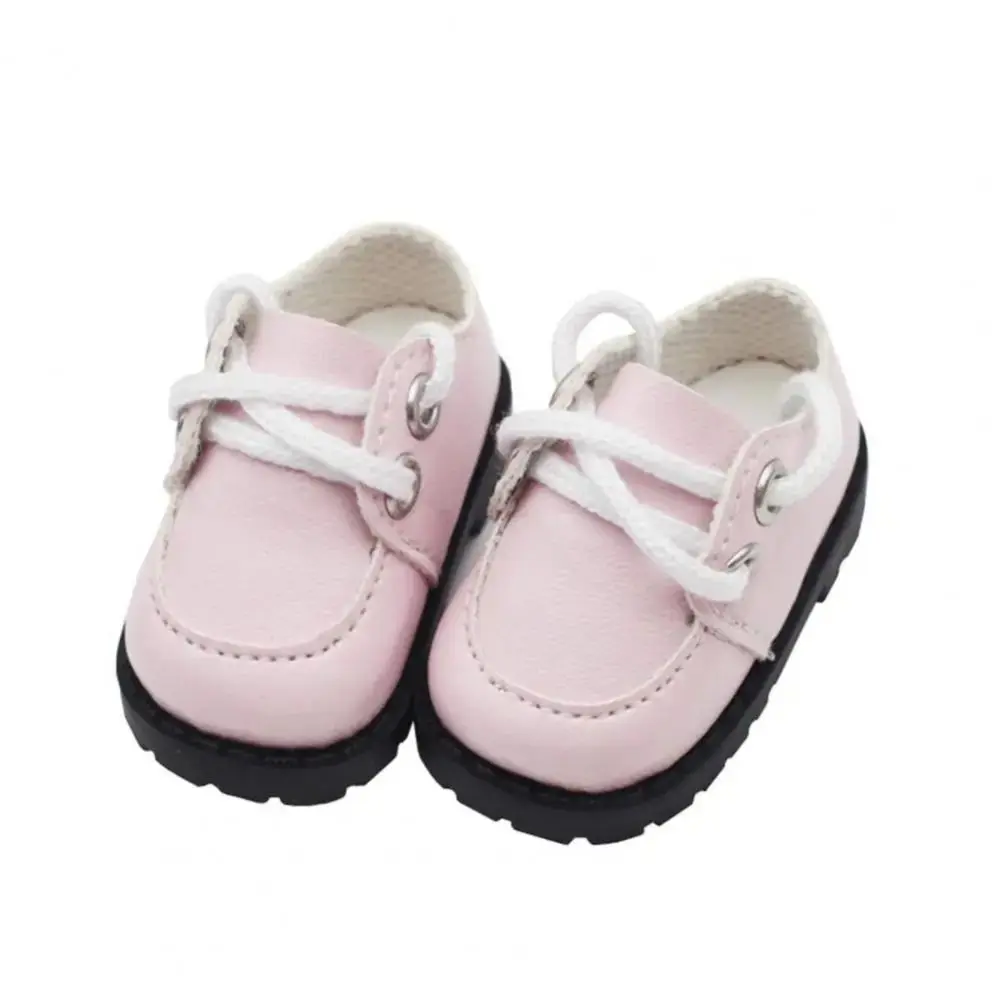 

PU Leather Doll PU Leather Shoes Shoes Doll Lightweight Miniature Shoes 1 Pair Mini Dress Up Shoes Children Toys