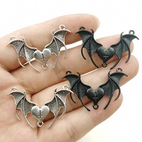10PCS New Gothic zinc alloy heart cross bat wing pendant DIY accessory accessories