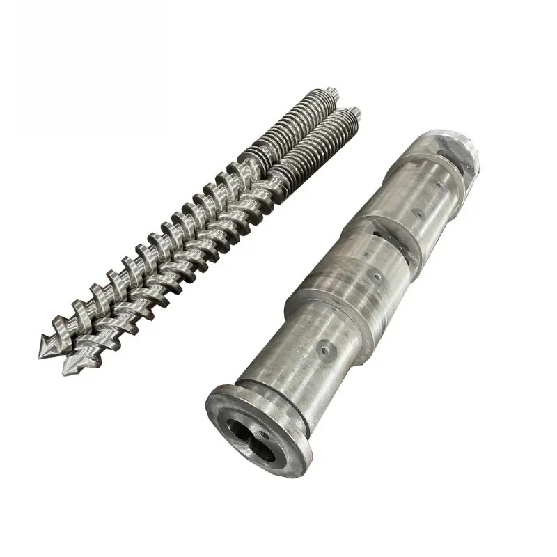 Extruder Parts Bimetallic Conical Twin Screw and Barrel for PVC  WPC